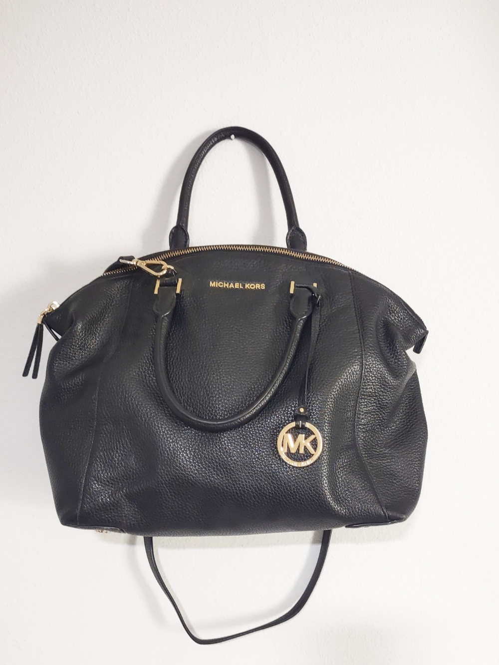 Michael Kors Black Leather Satchel Bag - Picture 2 of 6
